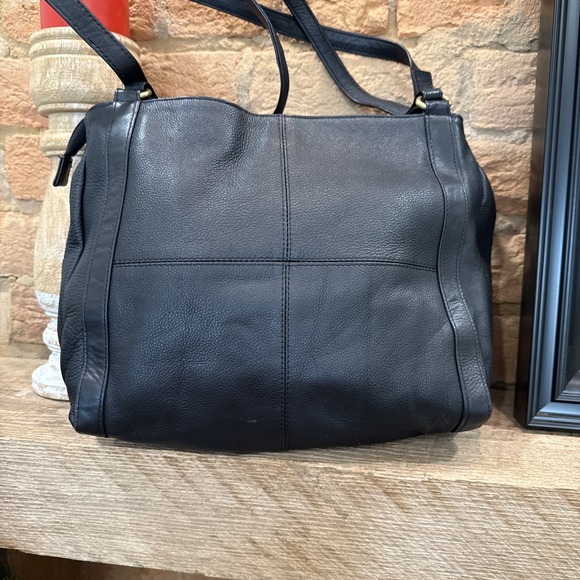 Great  American Leather Works Handbag Shoulder Bag Black  Leather Purse - Picture 6 of 11